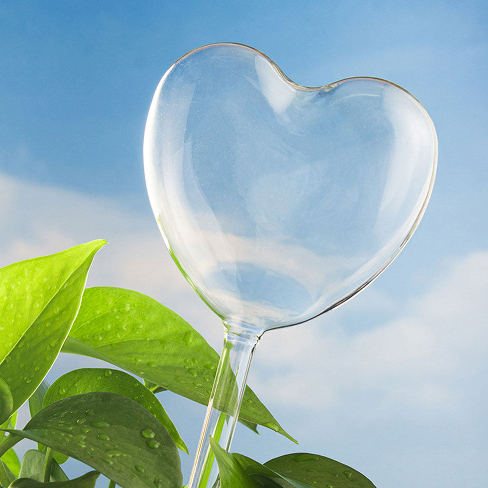 Plant Parent - 3Pcs Heart Shaped Glass Self Watering
