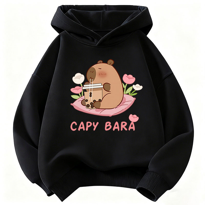 Kawaii Capybara Drinking Juice - Plant Parent Hoodie review and price