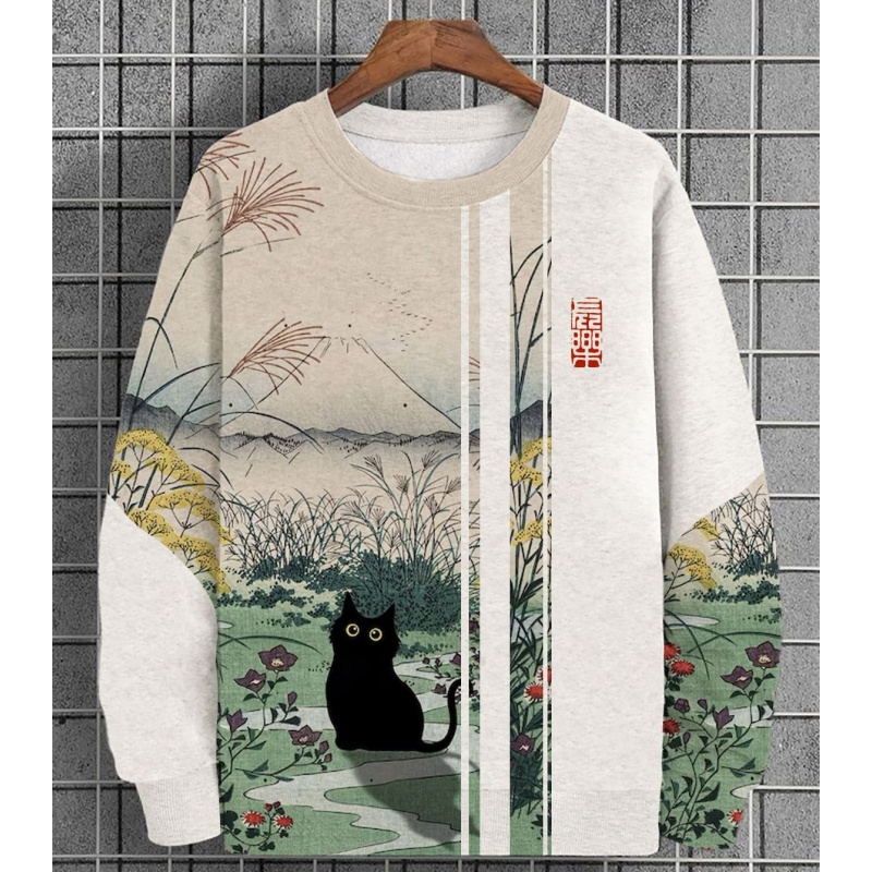 Flower Leaf Cat Pattern Hoodie - Plant Parent Hoodie review and price