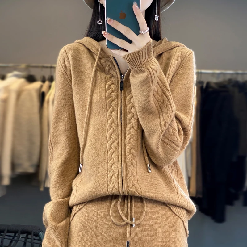 Women's Pure Cashmere Hooded C - Plant Parent Hoodie review and price