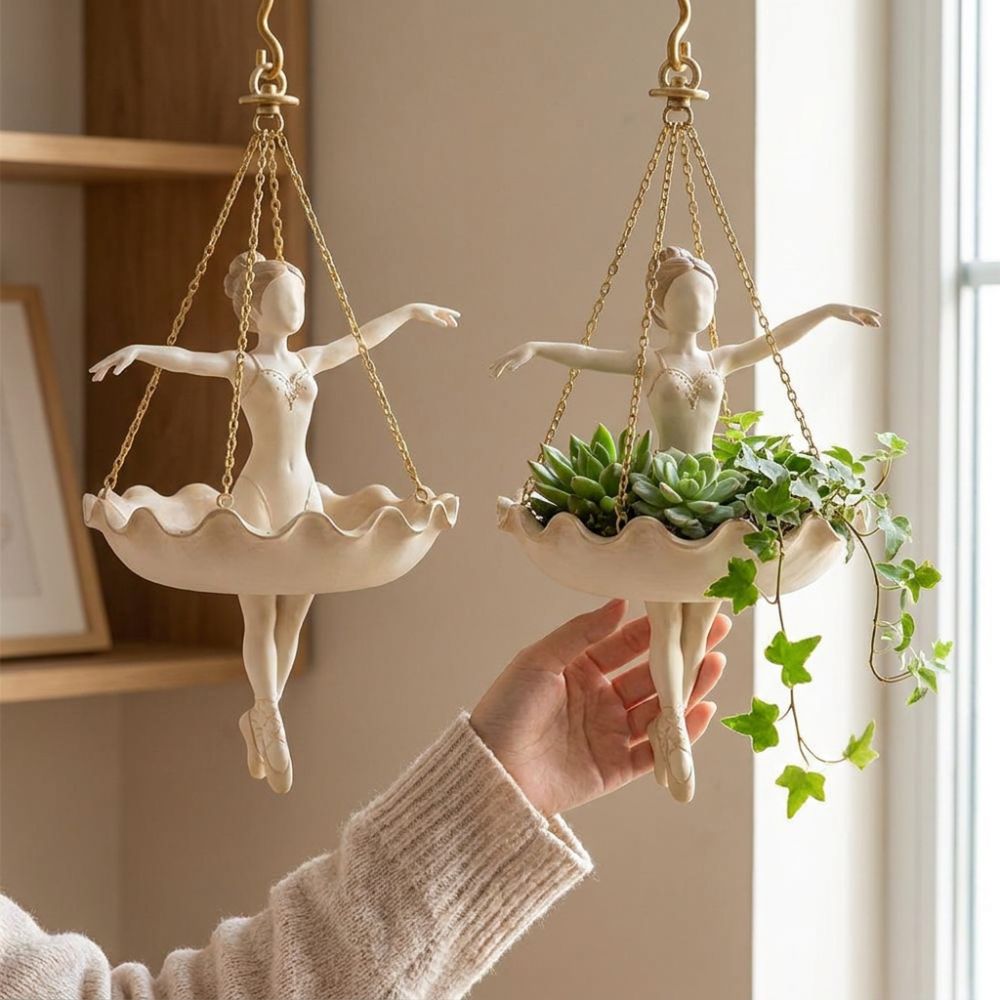 Resin Ballet Dancer Hanging Pl - Plant Parent review and price